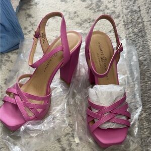 Chinese Laundry Pink Strappy Heels